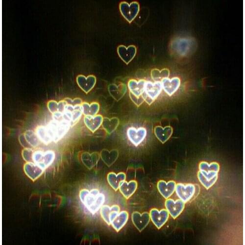 Swirl Print Frame Heart Diffraction Glasses