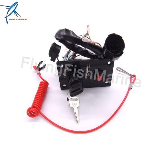Outboard Motor 37100-96J24 37100-96J25 Single Ignition Key Switch Panel for Suzuki Boat Engine
