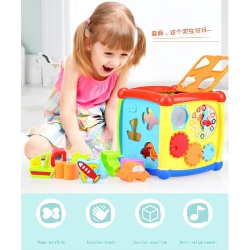 Early Learning Shape Sorter Baby Toys 6 to 12 Month Educational Music and Light Baby Toys 12 to 18 Month Activity Cube
