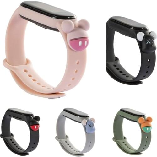 Disney Mickey Animation Bracelet Smart Watch Band is replaceable for Xiaomi Mi Band 6 5 Strap Silicone Bracelet Sports Wristband