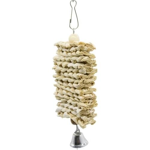 Hanging Climb Pet Supplies Corn Skin Chewing Toys 1Pcs Wooden Bird Parrot Toy Natural Color