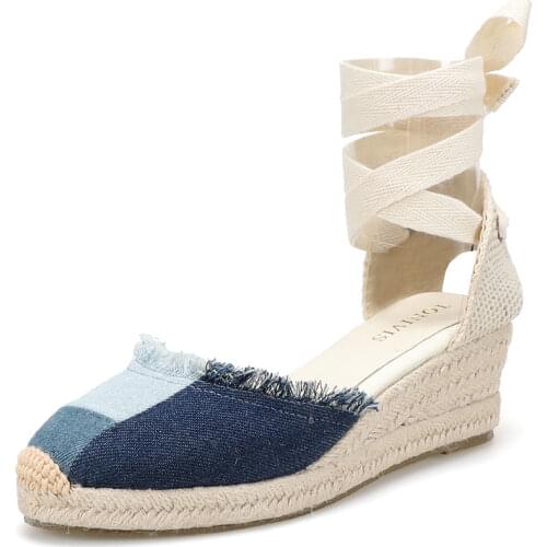 Wedge sandals low heel sandals