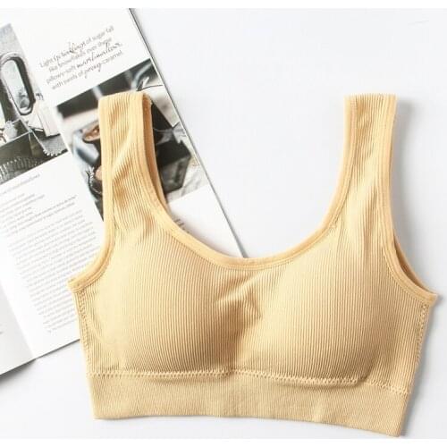 Women Seamless Gathered Sports Underwear Sexy Womens Fitness Bra With Pads Sleep Bra Wire Free Ladies Breathable Bras