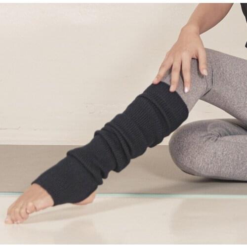 Winter Warm Open-Toed Socks Knee High Sports Socks for Barre, Pilates, and Yoga