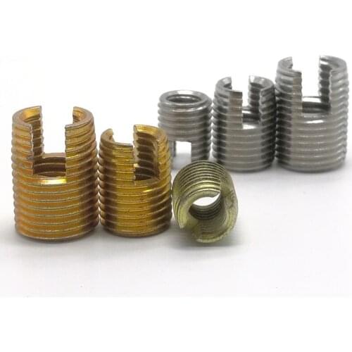 5pcs 10pcs 20pcs M2 M2.5 M3 M4 M5 M6 M8 M10 Self Tapping thread inserts Screw Bushing 302 slotted type Wire Thread Repair Insert