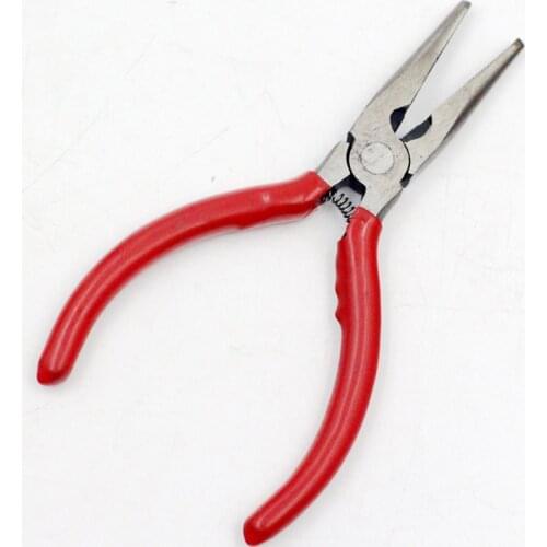 5" High Quality Long Nose Pliers Multi-functional Mini Needle-nose Pliers Hand Tools Red Sharp Nose Pliers Household Tool