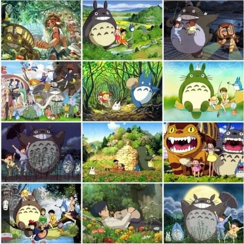 Hayao Miyazaki Anime Character Diamond Painting Embroidery 5D Mosaic Picture Wall Sticker Diy Cross Stitch Decorative Painting