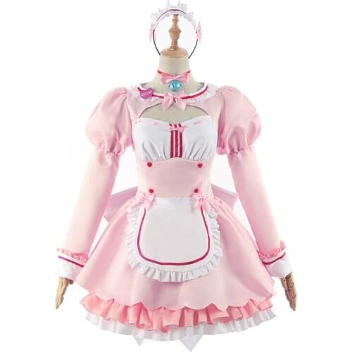 Anime NEKOPARA Cosplay Maid Dress Chocolat Vanilla Cat Neko Chocola Halloween Party Lolita Dresses Suit