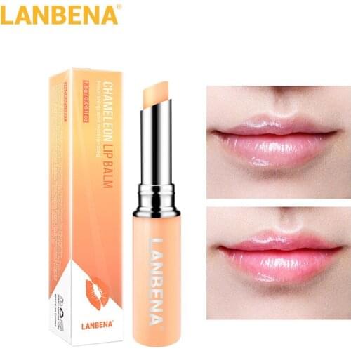 LANBENA Chameleon Lip Balm Long-lasting Moisturizing Natural Nourish Reduce Fine Lines Temperature Change Lip Plumper Lip Care