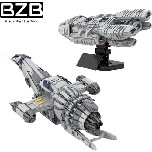 BZB MOC Star Trek Series Space UCS Galactica Airship Building Block Model Kids Boys DIY Educational Toys Birthday Best Gifts