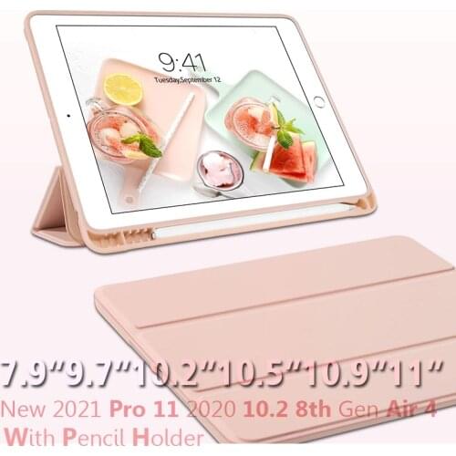 For iPad Pro 12.9 Case 2021 M1 Funda iPad Pro 11 Case 2020 iPad Air 4 Case iPad 8th Generation Case 10.2 9.7 10.5 Pencil Case