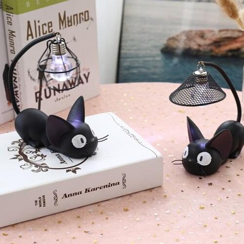 Kikis Cat Night Light for Kid Ghibli Kikis Delivery Service Black Cat Toy Lamp for Birthday Gift Bedroom Decoration