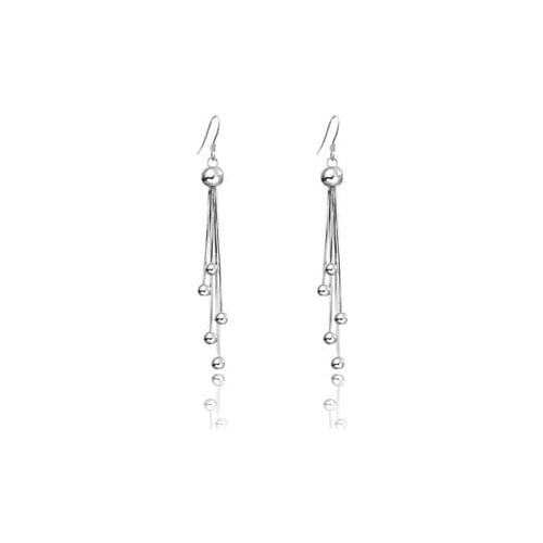 925 Sterling Silver Long Earrings for Women New Design Lovely Girls Christmas Gift Statement Jewelry Pendientes Plata 925