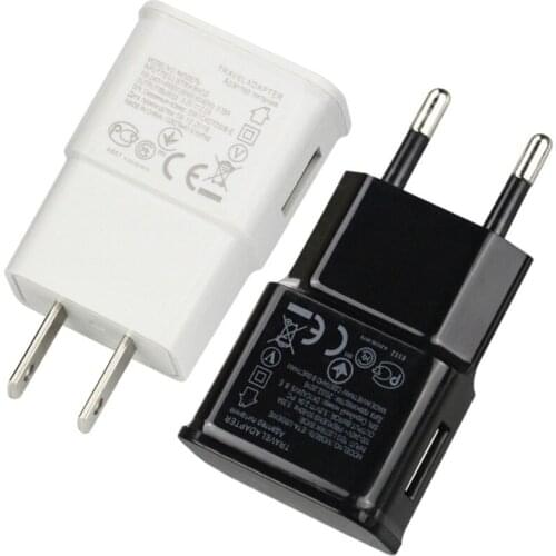 EU US Plug Adapters 5V 1A 2A USB Wall Charger Mobile Phone Chargers AC Travel Power Adapter For Samsung Xiaomi Smartphone