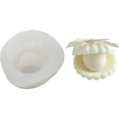 Shell Shape Candle Mold Pearl Shell Silicone Mold for Candle Making Scented Candle Soap Molds