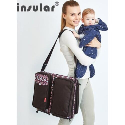 Insular Outdoor Folding Baby Crib Bed Travelling Baby Diaper Bag Infant Safety Bag Cradles Bed Baby Crib Safety Mommy Bag