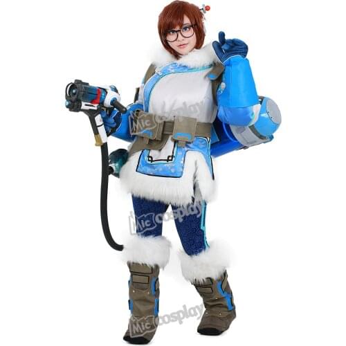 Female Woman Mei Mei-Lin Zhou Cosplay Costume Winter Top Pants
