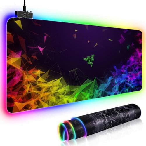 Mouse pad RGB Razer Gaming Accessories Computer Large 900x400 Mousepad Gamer Rubber Carpet With Backlit keyboard mouse pad