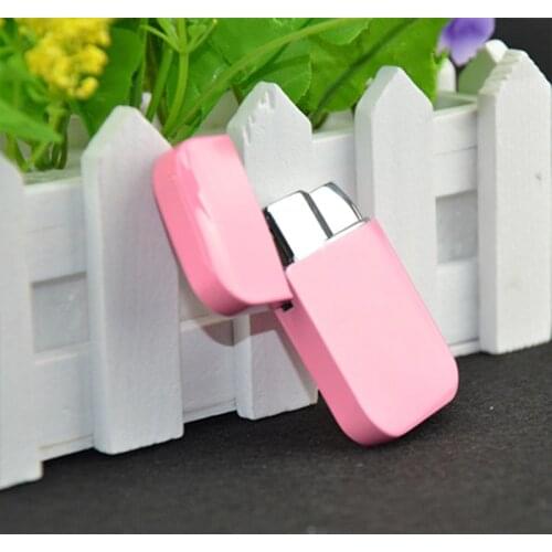 New Cute Cartoon Pink Cat Inflatable Cigarette Lighter Ultra-thin Jet Turbo Butane Red Flame Igniter Ladies Gift (airless)