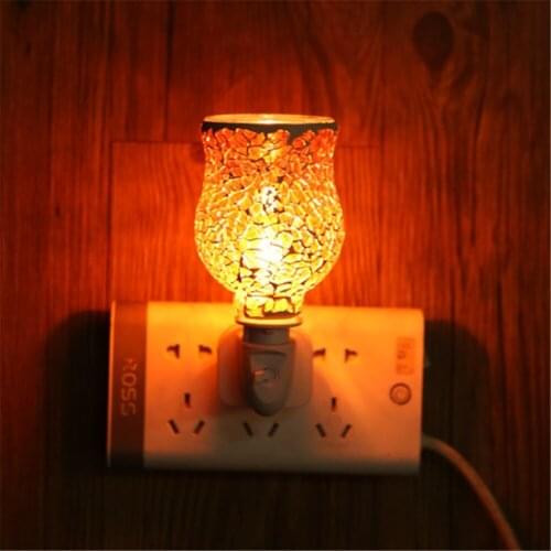 Incense Burner Aromatherapy Nigh Light Home Romantic Lamp Plug-In Creative Warm Wax Melting Device 3D European Wax Melting Lamp