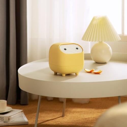 Desktop Small Trash Can Bedroom Bedside Cute Mini Storage Bin With Lid Household Paper Basket