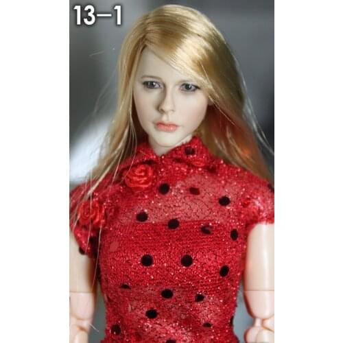 1/6 scale female head shape for 12" action figure doll accessories doll head carved not include body,clothes and other 13-1