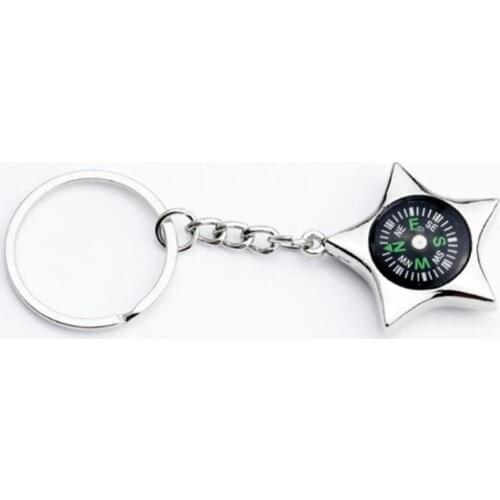 Mini Survival Compass Key Chain Outdoor Camping Hiking Pocket Compass Navigator Carabiner Keyring Climbing Riding Equipment