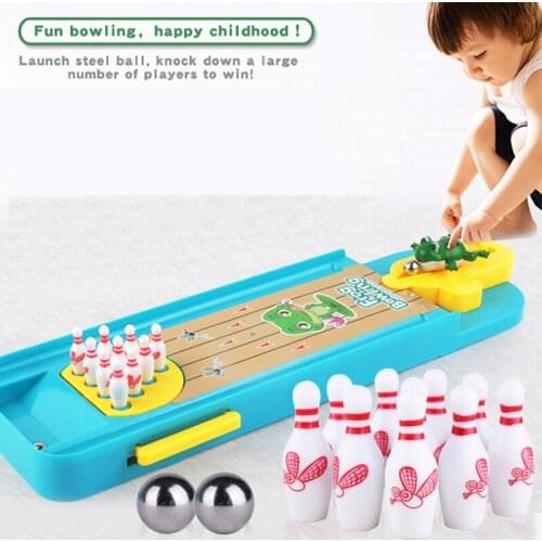 Mini Desktop Bowling Game Toy Funny Indoor Parent-Child Interactive Table Sports Game Toy Bowling Educational Gift For Kids