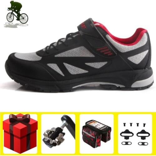 Tiebao Leisure Cycling Shoes add pedal set sapatilha ciclismo mtb Mountain Bike Bicycle Self-locking Non-slip Bike Sneakers