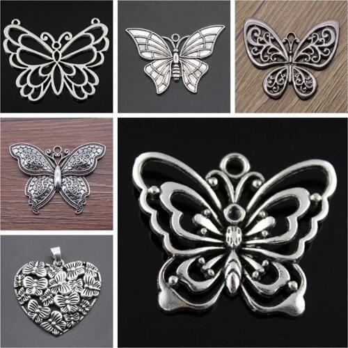 Charms for Jewelry Making Findings Handmade DIY Craft Big Butterfly Charms