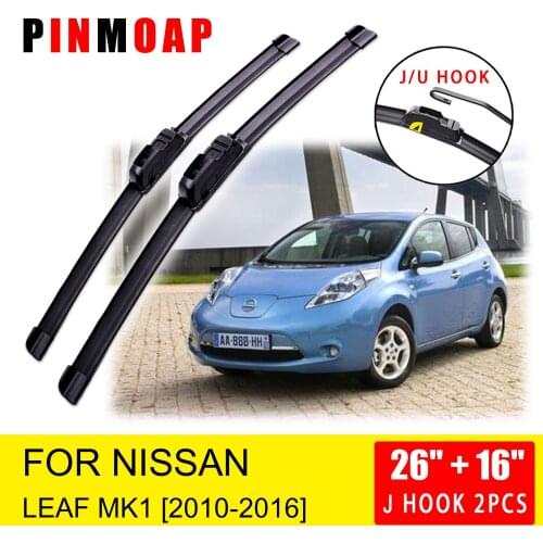 For Nissan Leaf MK1 2010 2011 2012 2013 2014 2015 2016 Front Wiper Blades Brushes Cutter Accessories U J Hook