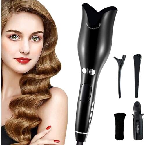 Multi-Auto Hair Curler Hair Curling Iron LCD Ceramic Rotating Hair Waver Magic Hair Curling Wand Irons Portable Hair Crimper