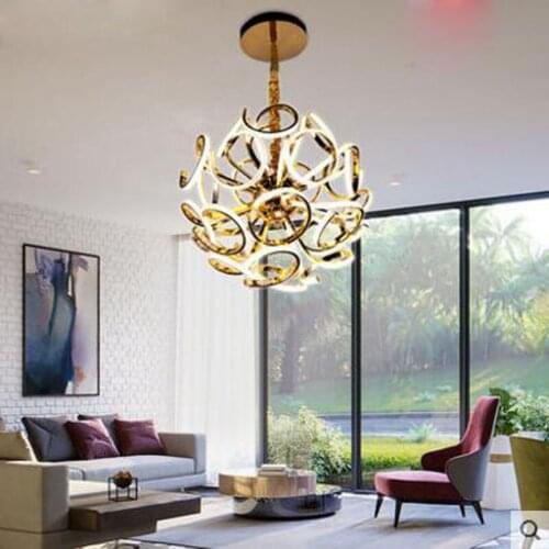 Postmodern personality art round simple creative designer fashion clothing store living room bedroom dining chandelier led light