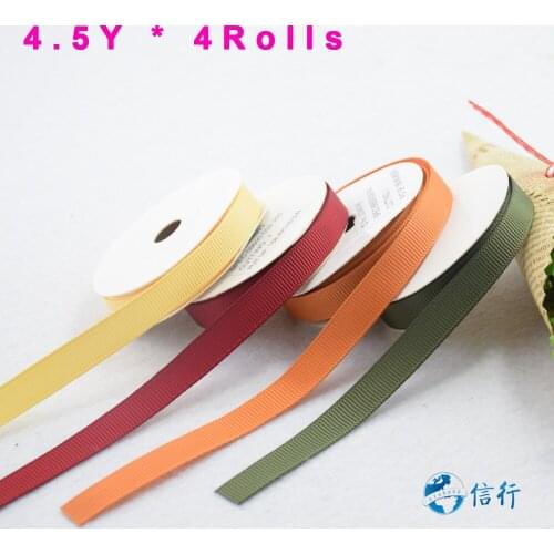 4.5 yards/roll,4 rolls in 1 ,4 colors 9 mm ribbons for fabric warp knitting DIY Garment Accessories free shipping #1363