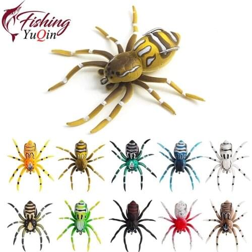 1pcs Spider Soft Bait 4.7cm 6g Silicone Pesca Bait Artificial Softbait Lures Weedless Fishing Lure with Realistic Design