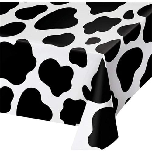 1PCS Happy Baby Shower Events Party Decoration Farm cow Theme Table Cover Kids Favors Tablecloth Birthday Party Supplies