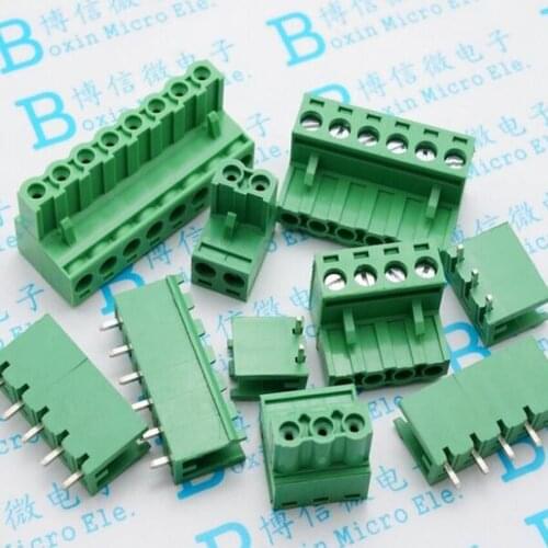 20Set/Lot KF2EDGK 5.08MM 9Pin Straight Plug-in Screw Terminal Connector 300V/15A 9P