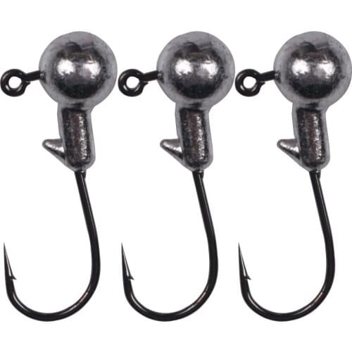 5Pcs/Lot lead head Jig lure 1g/1.75g artificial soft worm jig hook Carbon Steel Fishhooks fishing tackle