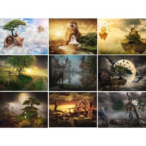 5D DIY Diamond Painting Abstract Landscape Movie Cross Stitch Kits Full Drill Embroidery Mosaic Art Picture of Rhinestones Decor