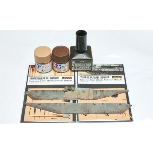 Splashing Mud Streaking Wet Effects Airbrush Stencil DIY Leak Spray Paper for 1/35 1/48 1/72 Scale Ship/Tank/ RC Car Model Parts