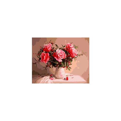 Cioioil-T154 Roses and berries painting by numbers flower paint canvas wall pictures for living room
