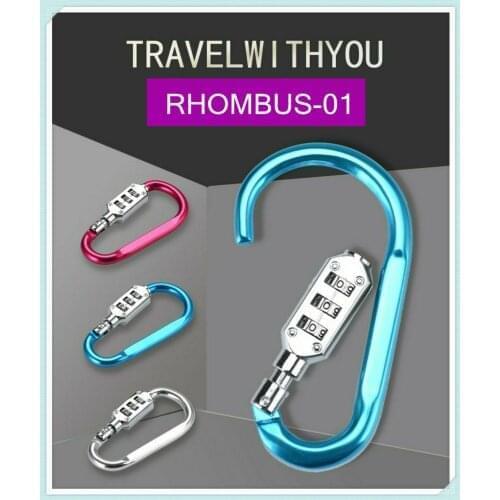 Color Password Padlock/Type D Mountaineering Buckle Padlock/Luggage Padlock