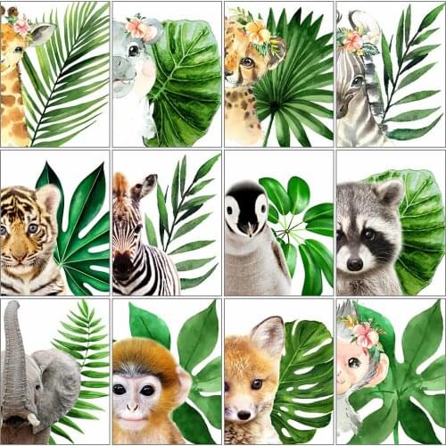 EverShine 5D DIY Diamond Painting Leopard Mosaic Full Square Diamond Embroidery Animal Picture Of Rhinestones Handmade Gift