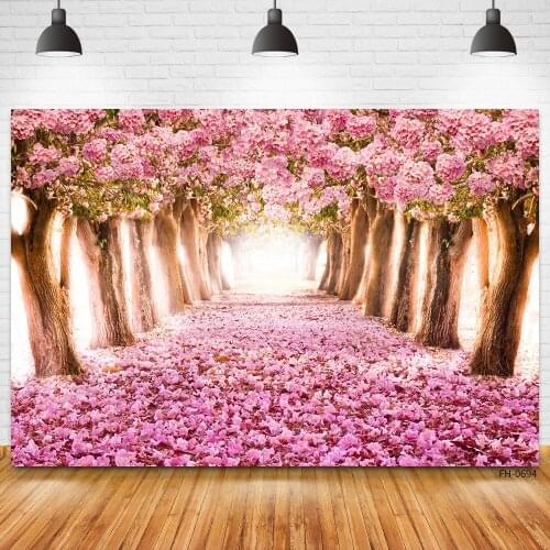 Fairytale Dreamy Floral Sea Photography Background Flowers Tree Backdrop For Photo Studio Princess Baby Party Children Photocall