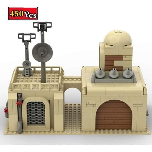 Military Series Desert Guard Post Sentry Radar Station Command Base MOC Model Building Blocks Bricks Toys Christmas Gifts