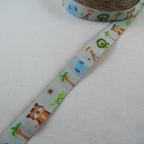 Animal Cartoon Style 10Yards 5/8" Woven Jacquard Ribbon Polyester 16mm DIY handmade Sewing Ruban Party Decor Tapes Trims CX59