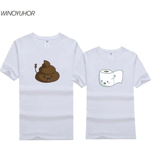 Fashion Brand Couple T-shirt Women Cartoon Print Funny T Shirt Loose Summer Tops Casual Tshirt Couple Clothes Cotton