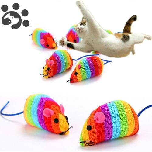 Mouse Cat Toys Soft Fleece Interactive Plush Toy for Cats Tooth Cleaning Durable Chew Toys for Puppy Cat Kitten Pet Toys TY0018