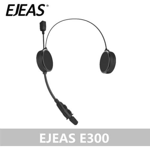 EJEAS E300 Bluetooth 4.2 Motorcyclist Helmet Headphone Intercom AUX 40mm Speaker 2 Mobile Devices Connection