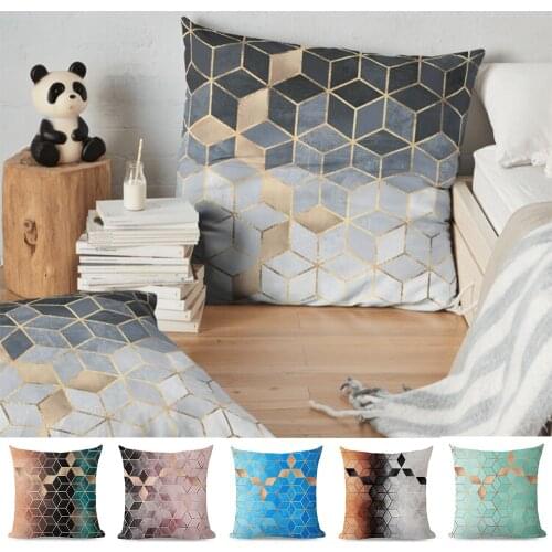 Nordic Velvet Cushion Cover Geometric Pillow Cover for Living Room 30x50cm Decorative Pillows Sofa Pillow Case for Home Decor